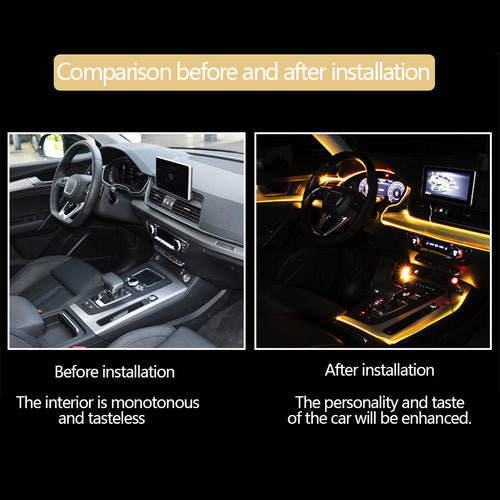 Car Fibre Optic Ambient Light Kit | RGB APP & Music Sync Interior LED Strips | HOORIVA