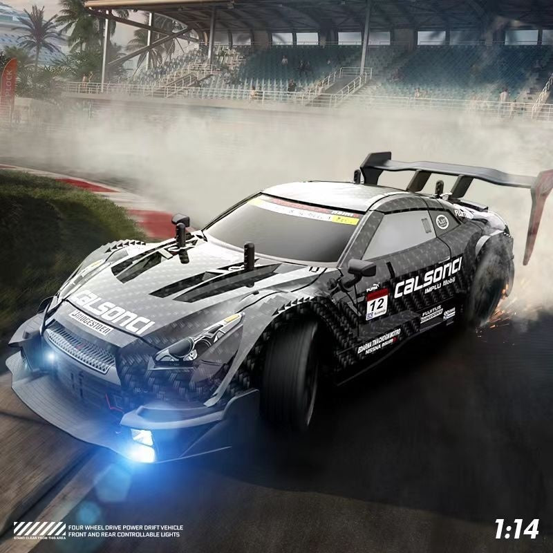 RC 4WD Drift Car 1:14 Scale - 2.4G Remote Control Racing Car with LED Lights & Rechargeable Battery