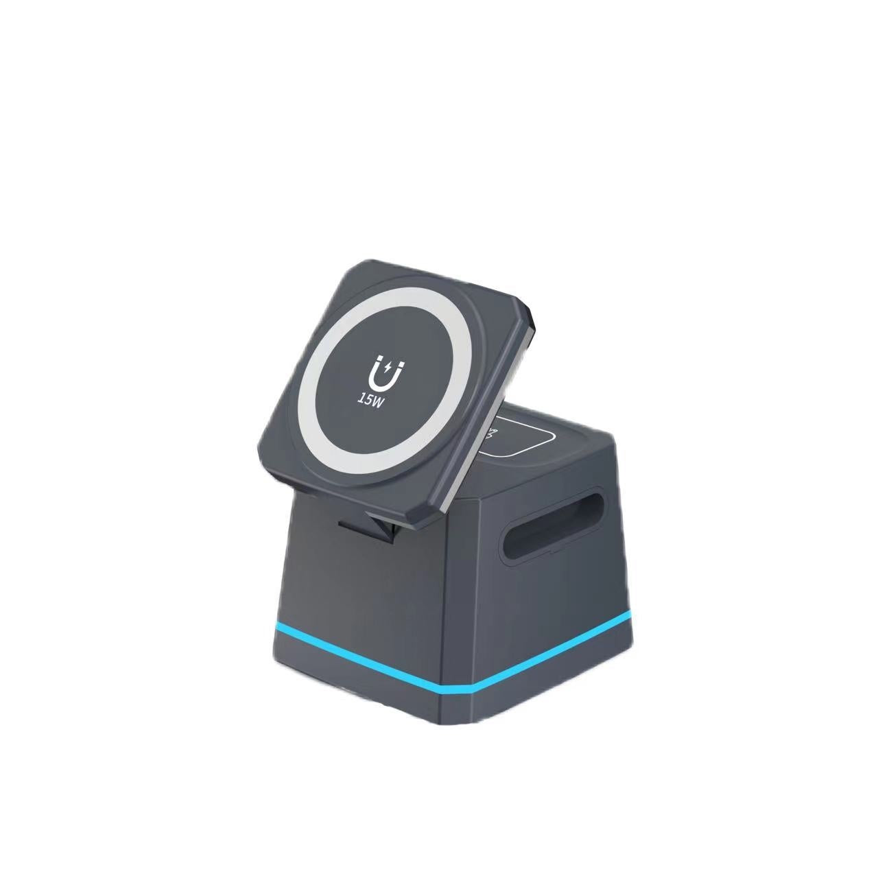 H49 3-in-1 Wireless Charger | 15W Phone, 3W Earphones, 2.5W Watch, Fast Charging