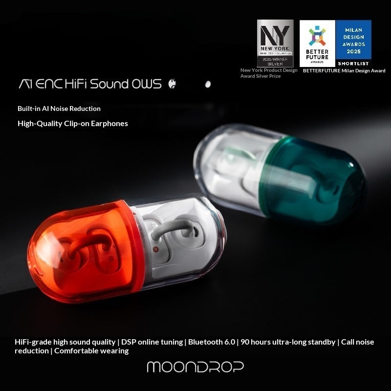 سماعات أذن بلوتوث للأذن على شكل كبسولة Pill Music – للرياضة والجري