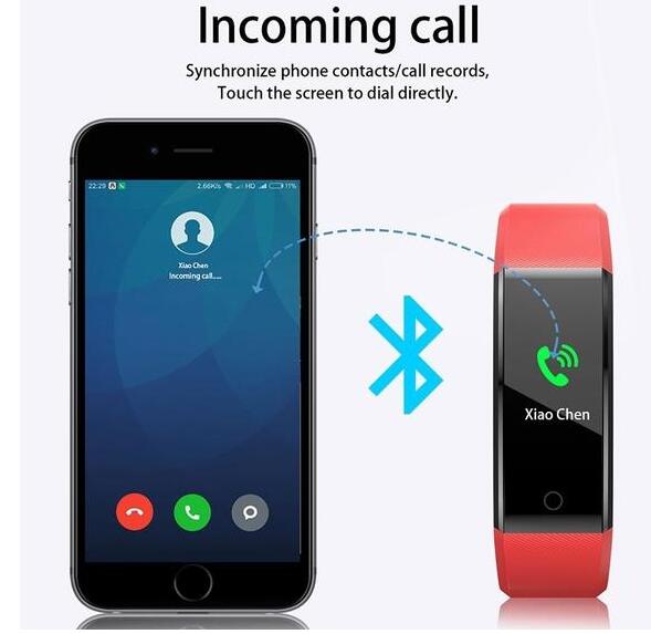 ID115Plus Smart Fitness Bracelet – Heart Rate, Sleep Monitor & Anti-Lost