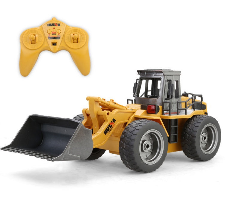 RC Excavator Toy for Kids – Alloy 1:18 Remote Control Engineering Car with Music & Lights