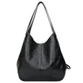 Women's PU Leather Casual Tote Shoulder Bag – Soft Zipper Handbag with Interior Pockets