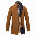 Men's Wool Blend Overcoat | 50% Wool, Double Collar, 3 Colours, S-4XL, Autumn