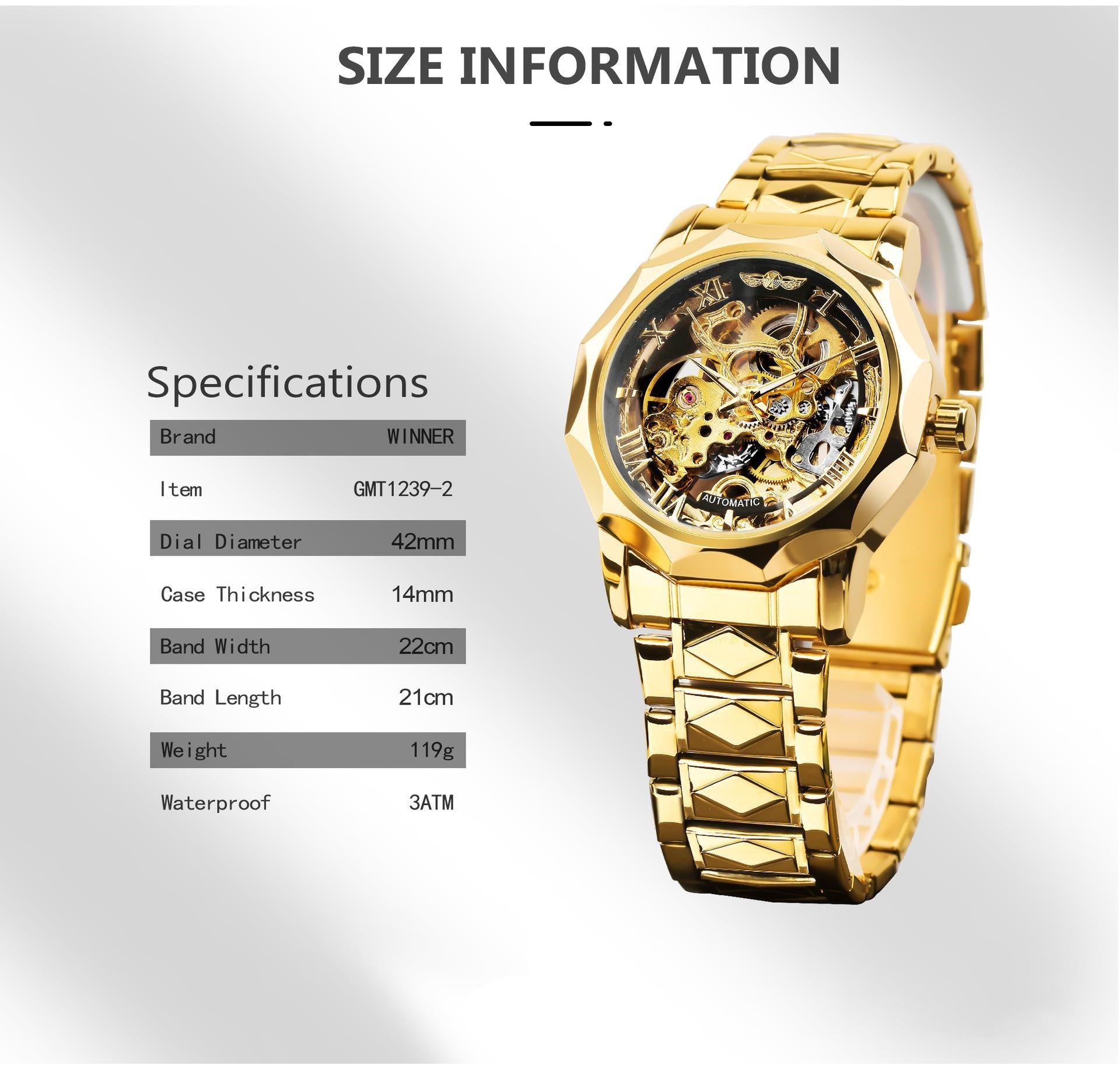 Men's Retro Luxury Automatic Mechanical Watch | Luminous Business Wristwatch GMT12392