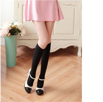 Women's Over-the-Knee High Socks | Stretch Long Socks, S & L, Black & White