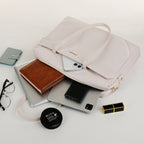 14 Inch Oxford Cloth Laptop Shoulder Bag — Urban Minimalist, 3D Pocket, Black, Gray & Off-White
