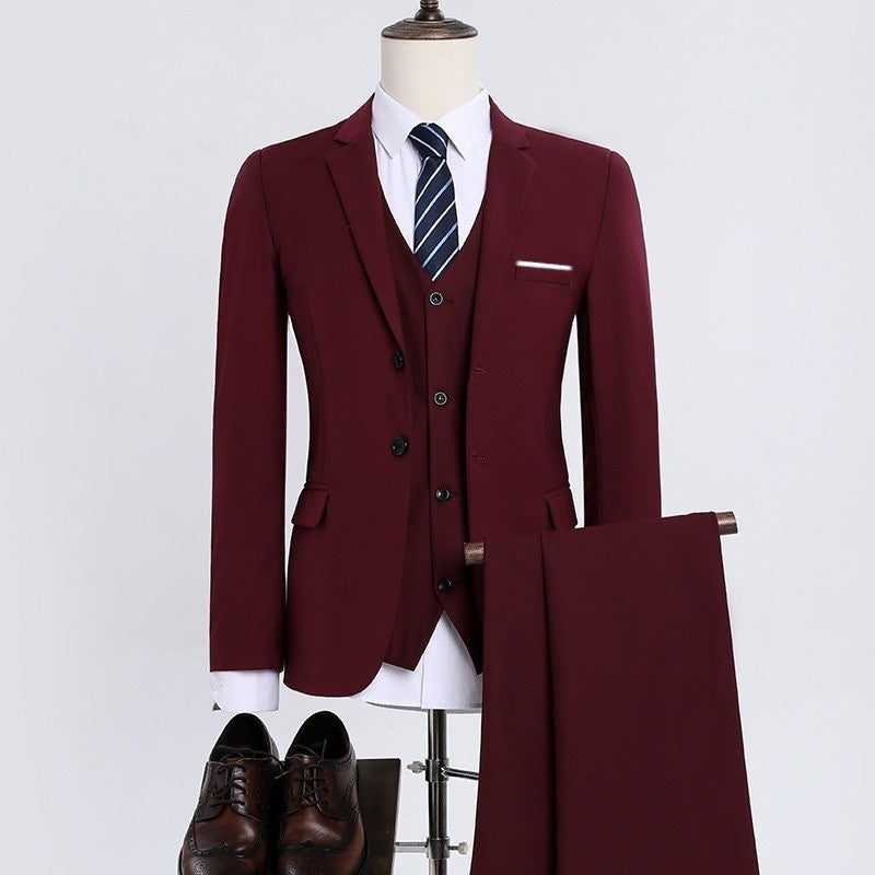 Men's Formal Suit Trousers | Polyester Dress Pants, S–6XL, 5 Colours | HOORIVA