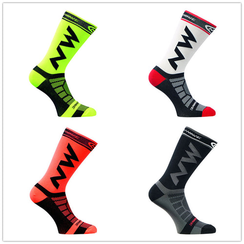 Breathable Knee-High Cycling & Sport Socks | Nylon, EU 39–45, 5 Colours | HOORIVA