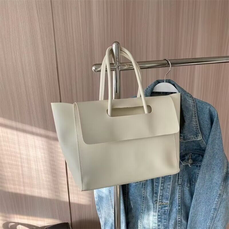 Women's Retro PU Leather Tote Bag – Large Capacity Shoulder Handbag