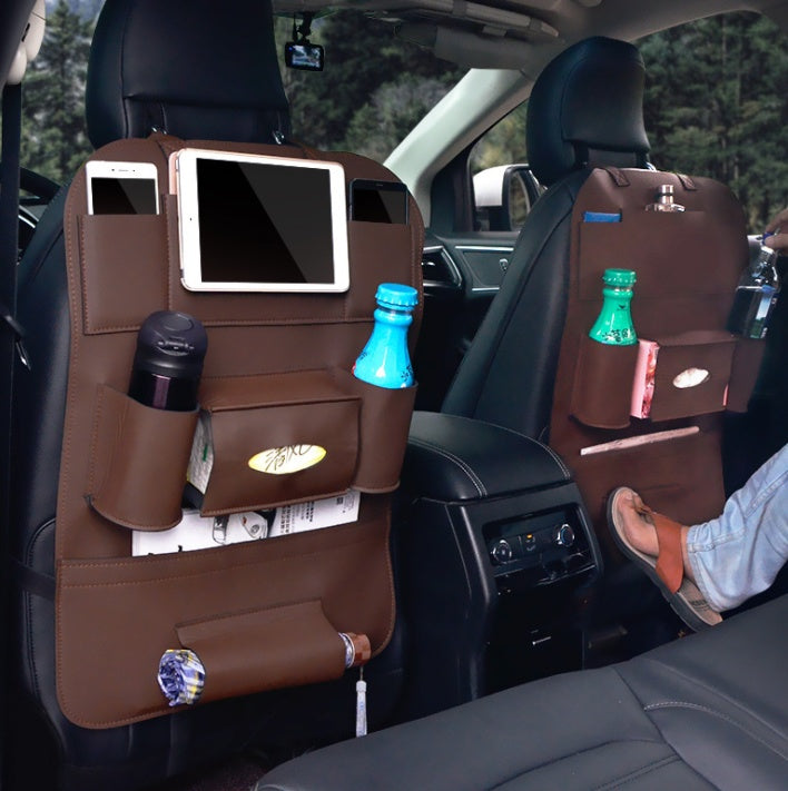 PU Leather Car Seat Organiser – Universal Fit for Cars, Trucks & SUVs