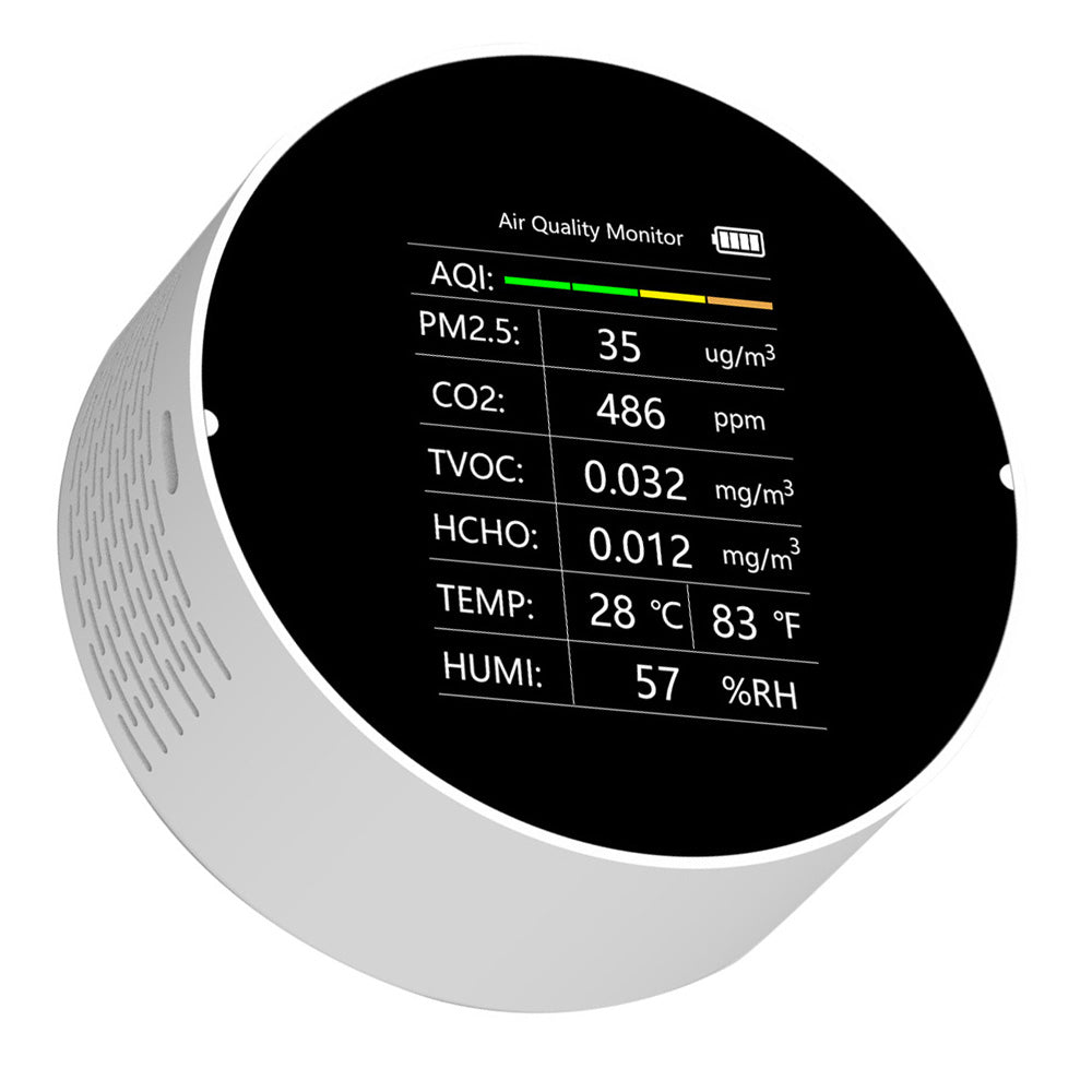 Smart Air Quality Detector | CO2 PM2.5 TVOC HCHO Temp Humidity Monitor with WiFi