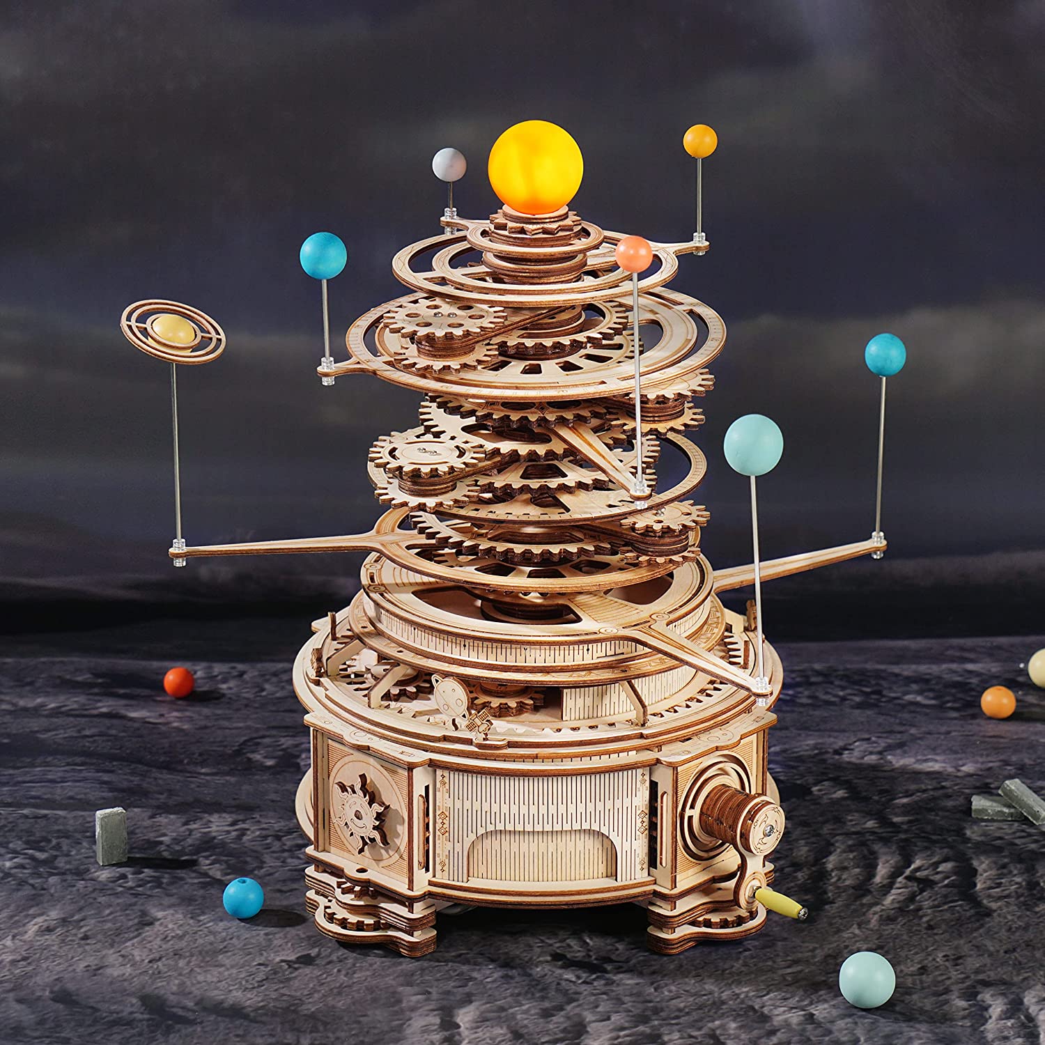 Robotime ROKR Mechanical Orrery 3D Wooden Puzzle – 316pcs Solar System Model
