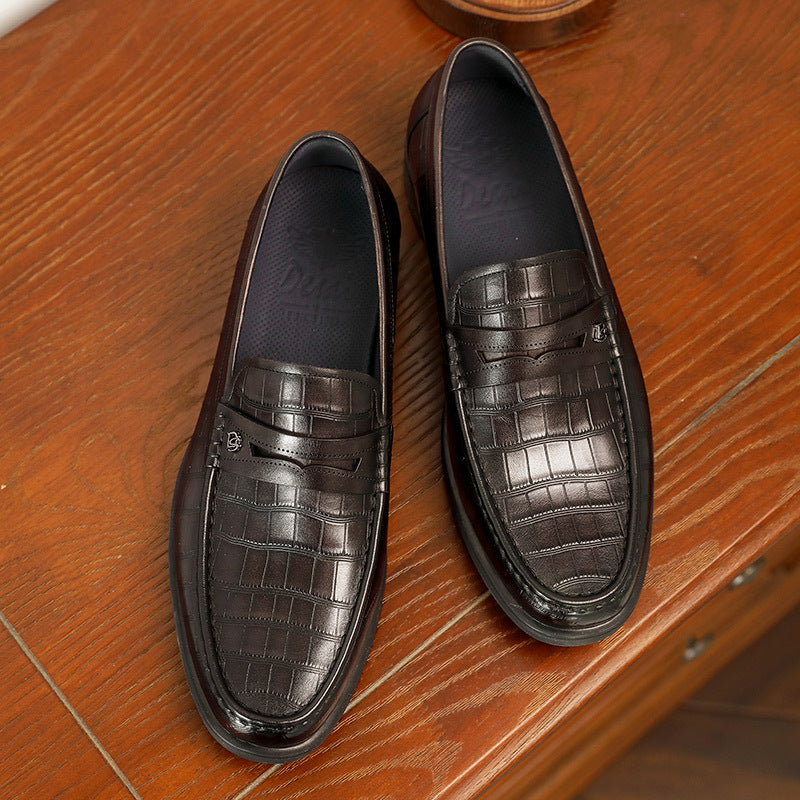 Men's Genuine Cowhide Leather Shoes | Breathable, Round Toe, 2 Colours, EU 38-44
