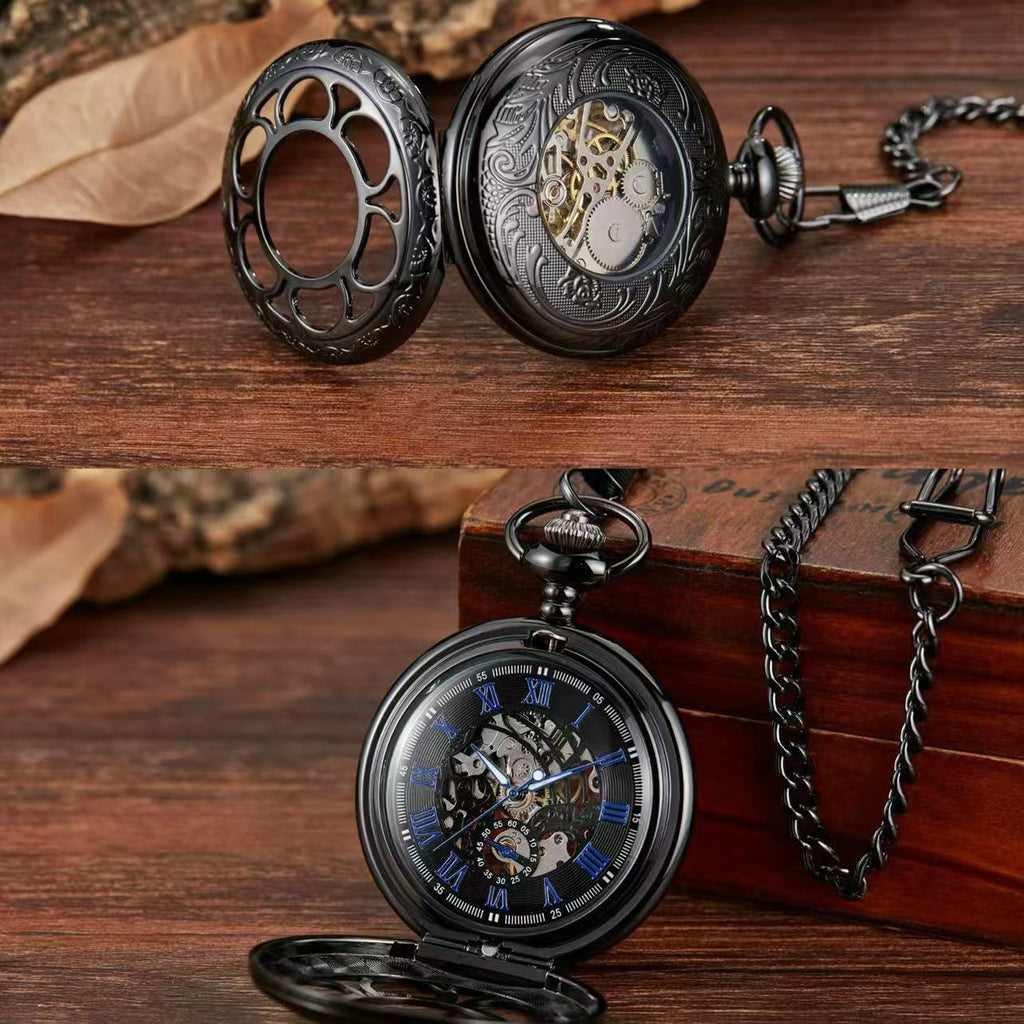 Antique Mechanical Pocket Watch – Vintage Style with Roman Numerals