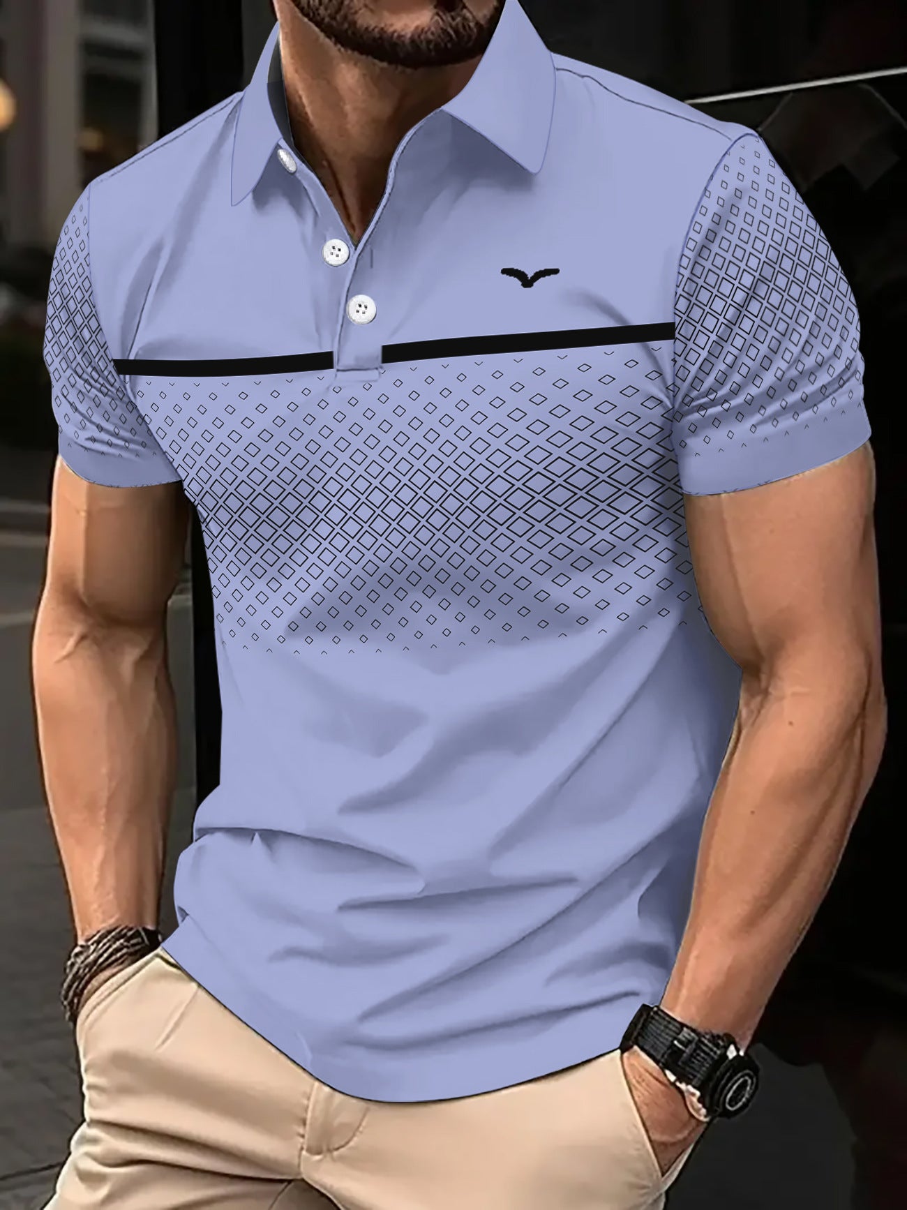 Men's Slim-Fit Polo Shirt | Short Sleeve, 7 Colours, S-3XL, Polyester, Casual & Smart