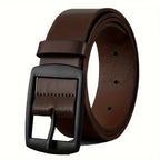 Men's Business Casual Belt – Versatile Pin Buckle | Black, Coffee & Khaki | 120cm | Hooriva
