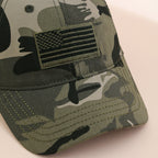 Wide Brim Flag Embroidered Sun Cap