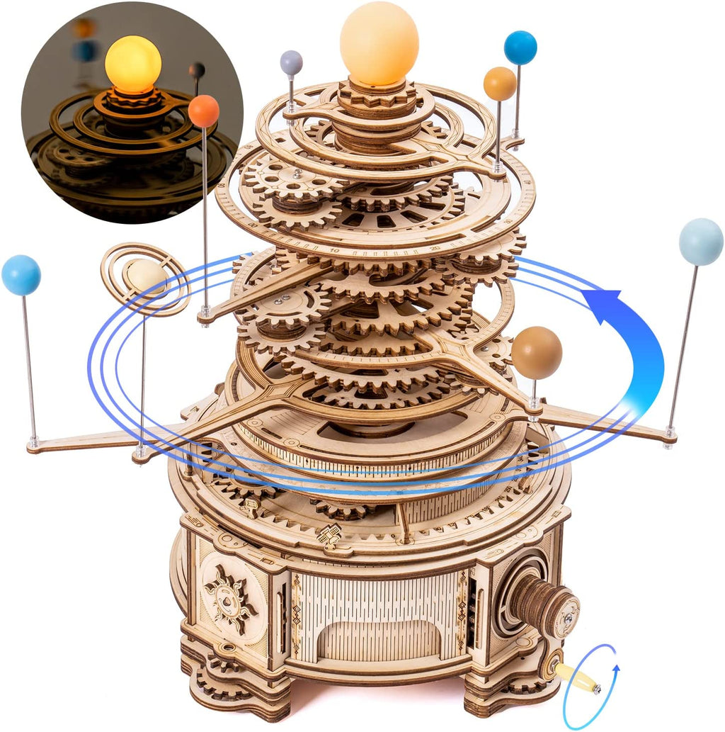 Robotime ROKR Mechanical Orrery 3D Wooden Puzzle – 316pcs Solar System Model