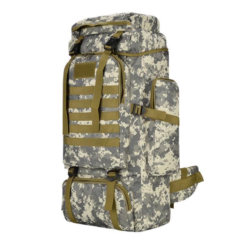 110L Tactical Camouflage Hiking & Camping Backpack – Air-Cushion Strap Outdoor Rucksack in 6 Camo Styles