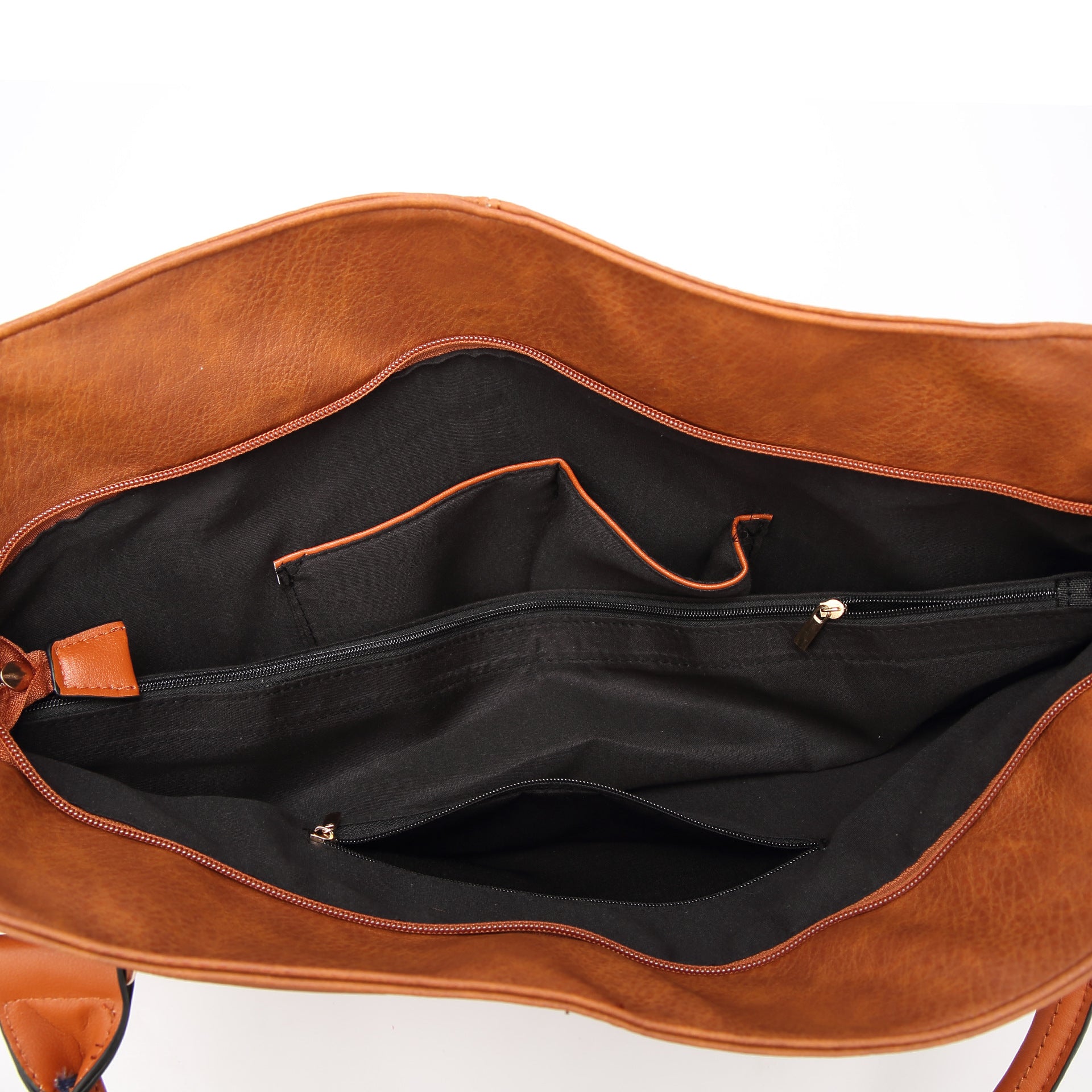 Women's Vintage PU Leather Tote Bag – Large Capacity Shoulder Handbag