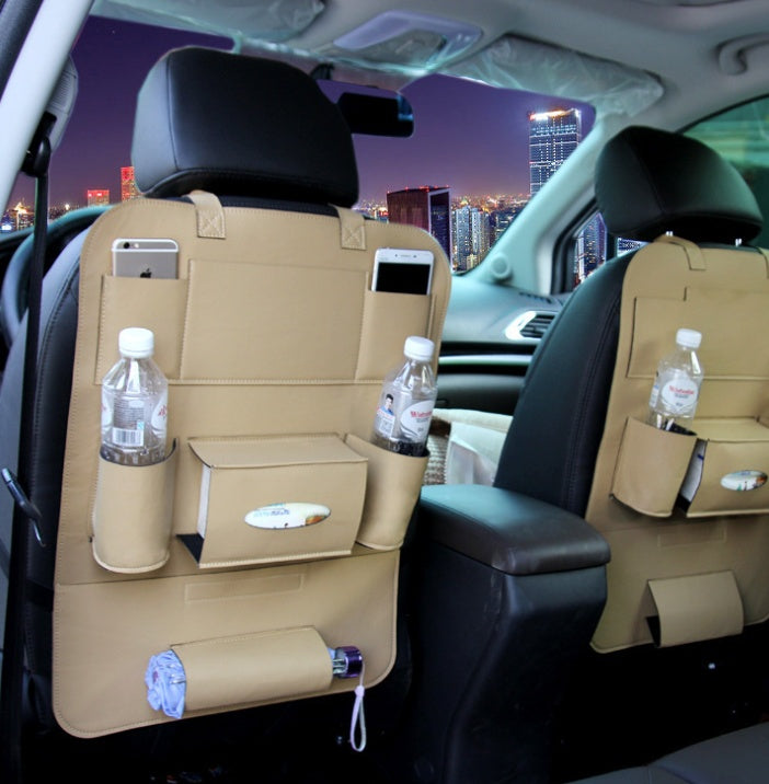 PU Leather Car Seat Organiser – Universal Fit for Cars, Trucks & SUVs