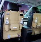 PU Leather Car Seat Organiser – Universal Fit for Cars, Trucks & SUVs