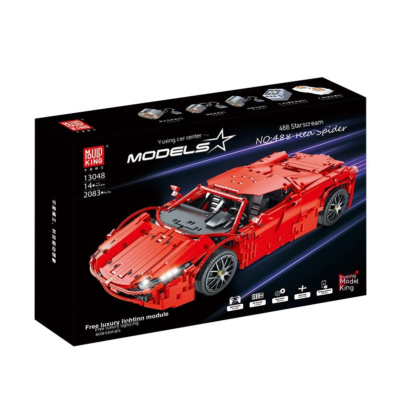 Red Spider Sports Car Building Block Toy – 2083pcs APP & Remote Control Electric RC Set