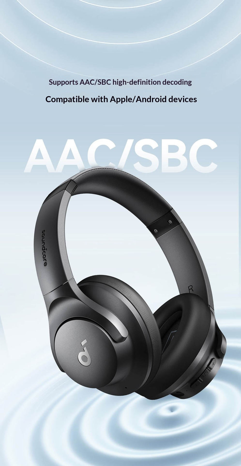 Soundcore Q20i Over-Ear Headphones | Active Noise Cancellation | Hi-Res Audio | Bluetooth 5.0
