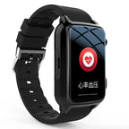 Elderly 4G GPS Smart Watch – Anti-Lost Positioning, Heart Rate & Step Counter | Black & Red