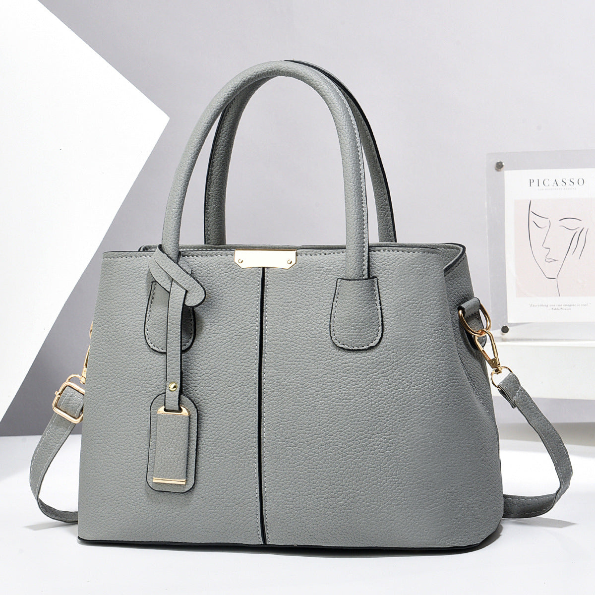 PU Leather Women's Square Shoulder Crossbody Bag — 30x21x13cm, 10 Colour Options