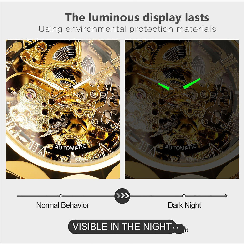 Men's Retro Luxury Automatic Mechanical Watch | Luminous Business Wristwatch GMT12392
