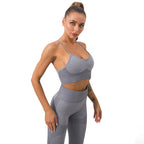 Women's Seamless Yoga Set – 2-Piece Sports Bra & Leggings for Fitness, Running & Yoga