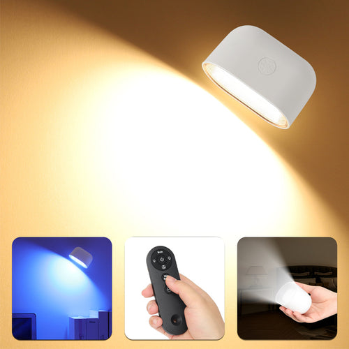 360° Magnetic Touch & Remote Wall Lamp – 9 Colours, Dimmable