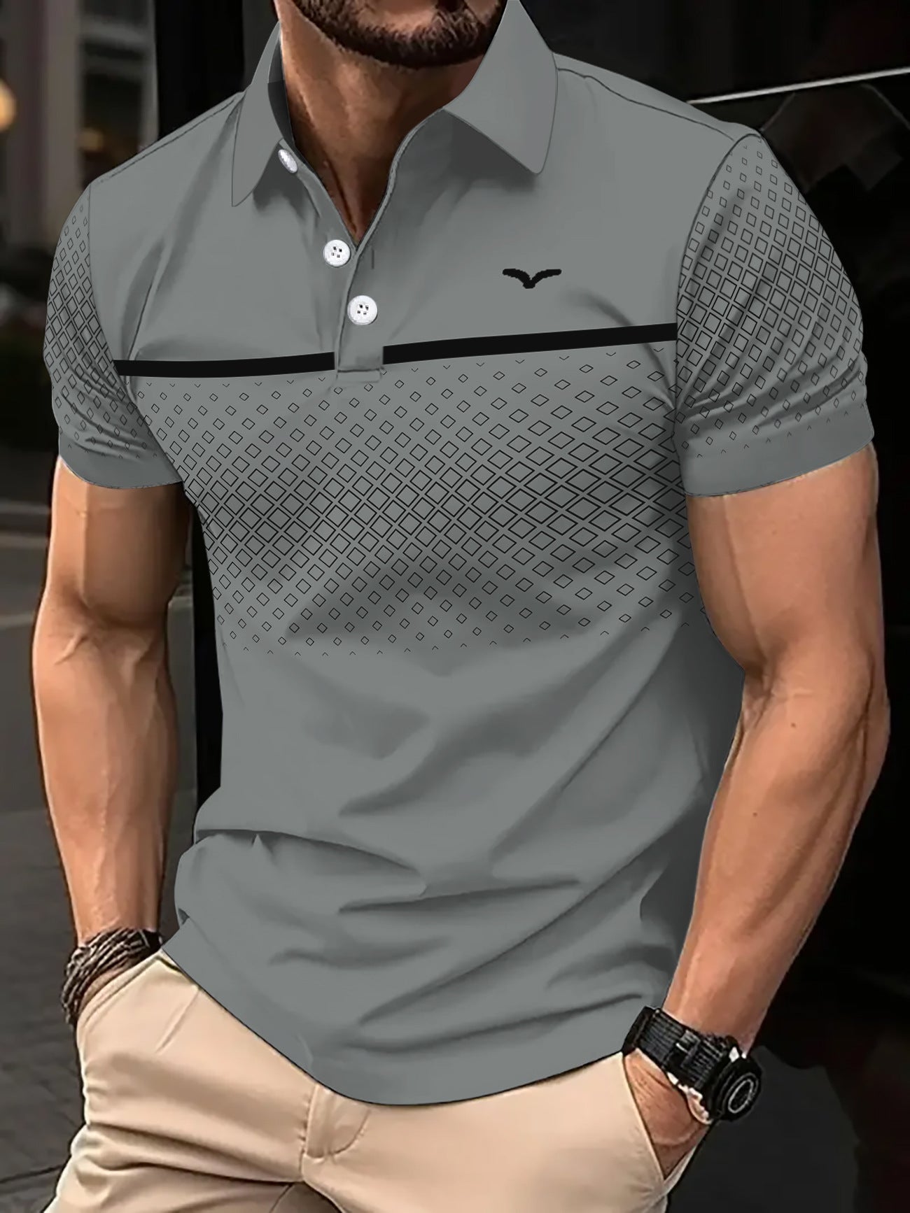 Men's Slim-Fit Polo Shirt | Short Sleeve, 7 Colours, S-3XL, Polyester, Casual & Smart
