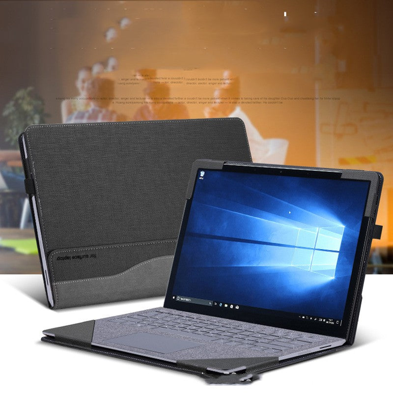 13.5 Inch Faux Leather Laptop Sleeve — Slim Business Case, 4 Colours