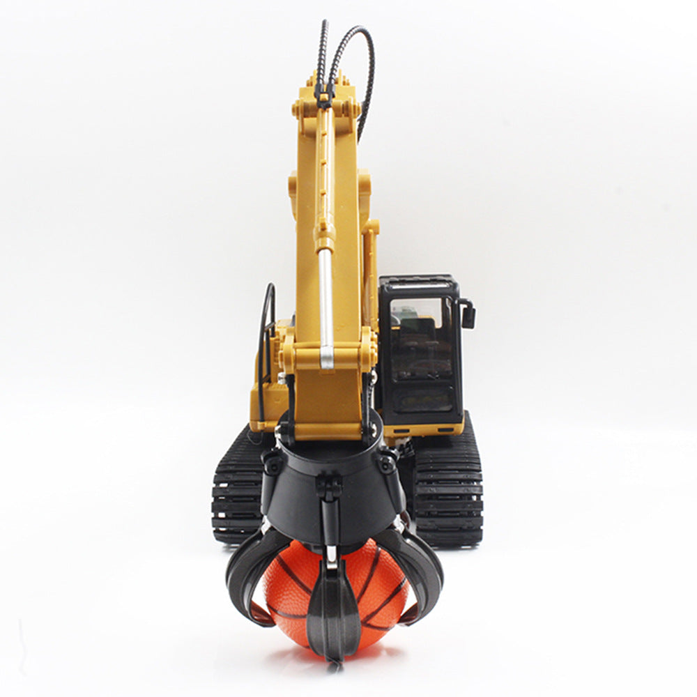 Alloy RC Ball-Grabbing Machine Toy – Electric Remote Control Engineering Vehicle with Lights & Sounds