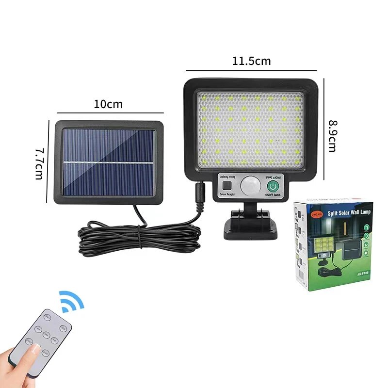 Solar Motion Sensor Wall Light with Remote Control