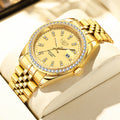 Men's Fashion Quartz Watch | Large Dial, Gold Tone, 13mm Slim Case | HOORIVA