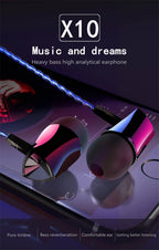 Triangular Headset Stereo Drive-by-wire With Microphone Wired Tuning 35 Round Hole Hands-free Call