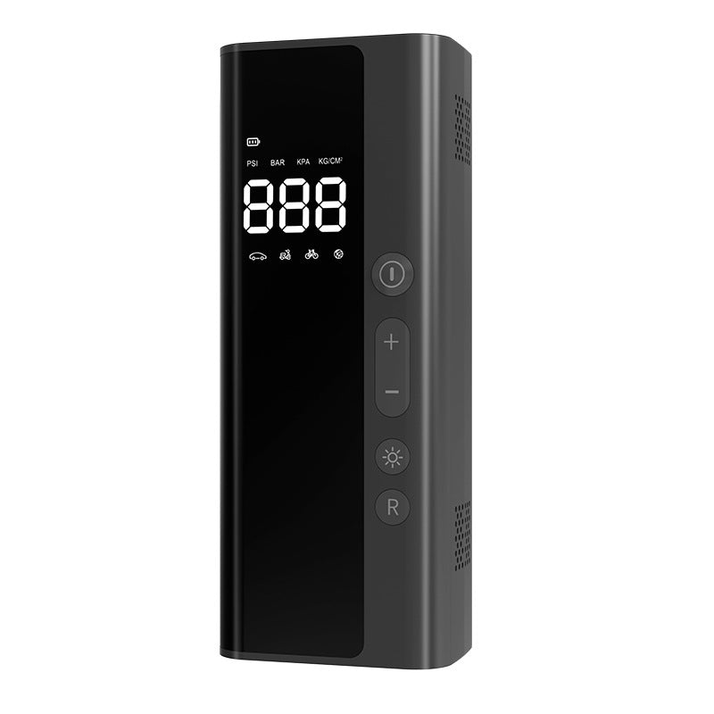 مضخة هواء لاسلكية محمولة | 60 واط، شاشة رقمية، 4000-8000 مللي أمبير، ضوء LED، شحن USB