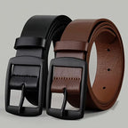 Men's Business Casual Belt – Versatile Pin Buckle | Black, Coffee & Khaki | 120cm | Hooriva