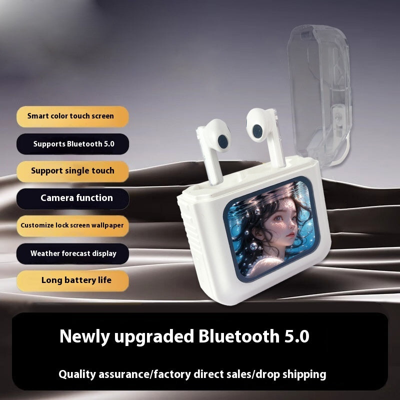 ANC Bluetooth In-Ear Headset with Colour Screen Display – 8+ Hour Battery
