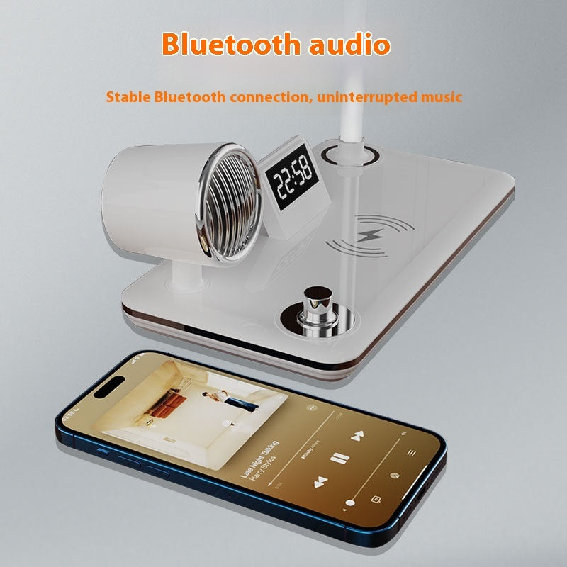 Smart Desk Lamp with Wireless Charging, Digital Clock & Alarm – Eye Protection | Hooriva