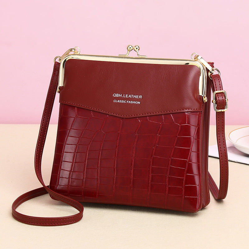 Women's Alligator Pattern Crossbody Bag – Retro PU Leather Shoulder Phone Bag