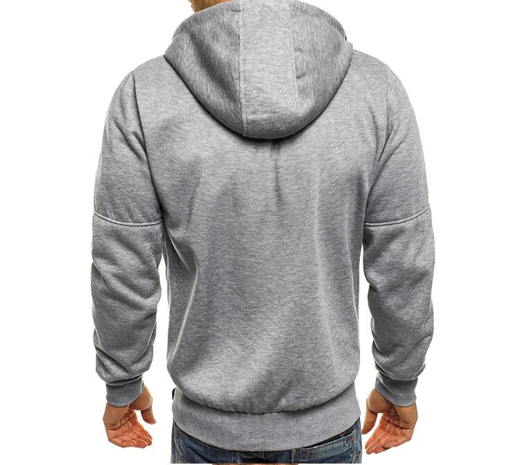 سويت شيرت رجالي بغطاء رأس وسحاب بنقشة مموهة جاكار – مزيج قطني، مقاس فضفاض، S–3XL | Hooriva