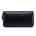 Genuine Leather Zipper Wallet – Multi-Slot Casual Purse for Men & Women