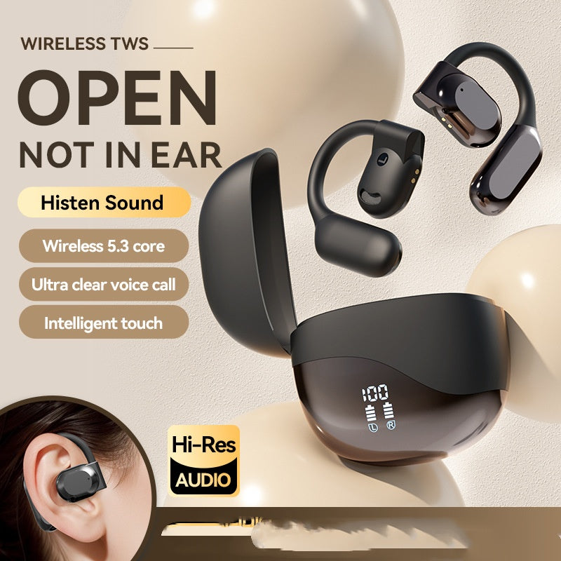 M62 Ear-Hook Bluetooth Headset – AI Translation & Breathing Light | Hooriva