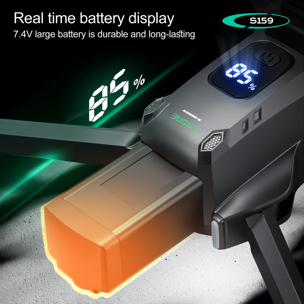 طائرة درون S159 بنظام تحديد المواقع GPS مع كاميرا 8K – تصوير جوي 5G بتقنية WiFi FPV، وجهاز تحكم مع شاشة