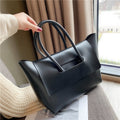 Women's Retro PU Leather Tote Bag – Large Capacity Shoulder Handbag